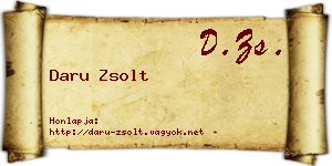 Daru Zsolt névjegykártya